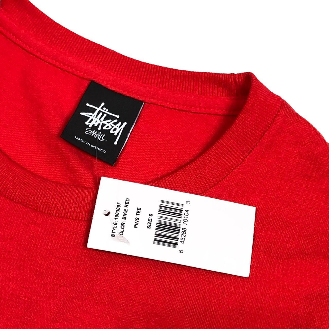 Stussy TShirt • Stüssy ‘Pins tee’ in bike red.... Depop