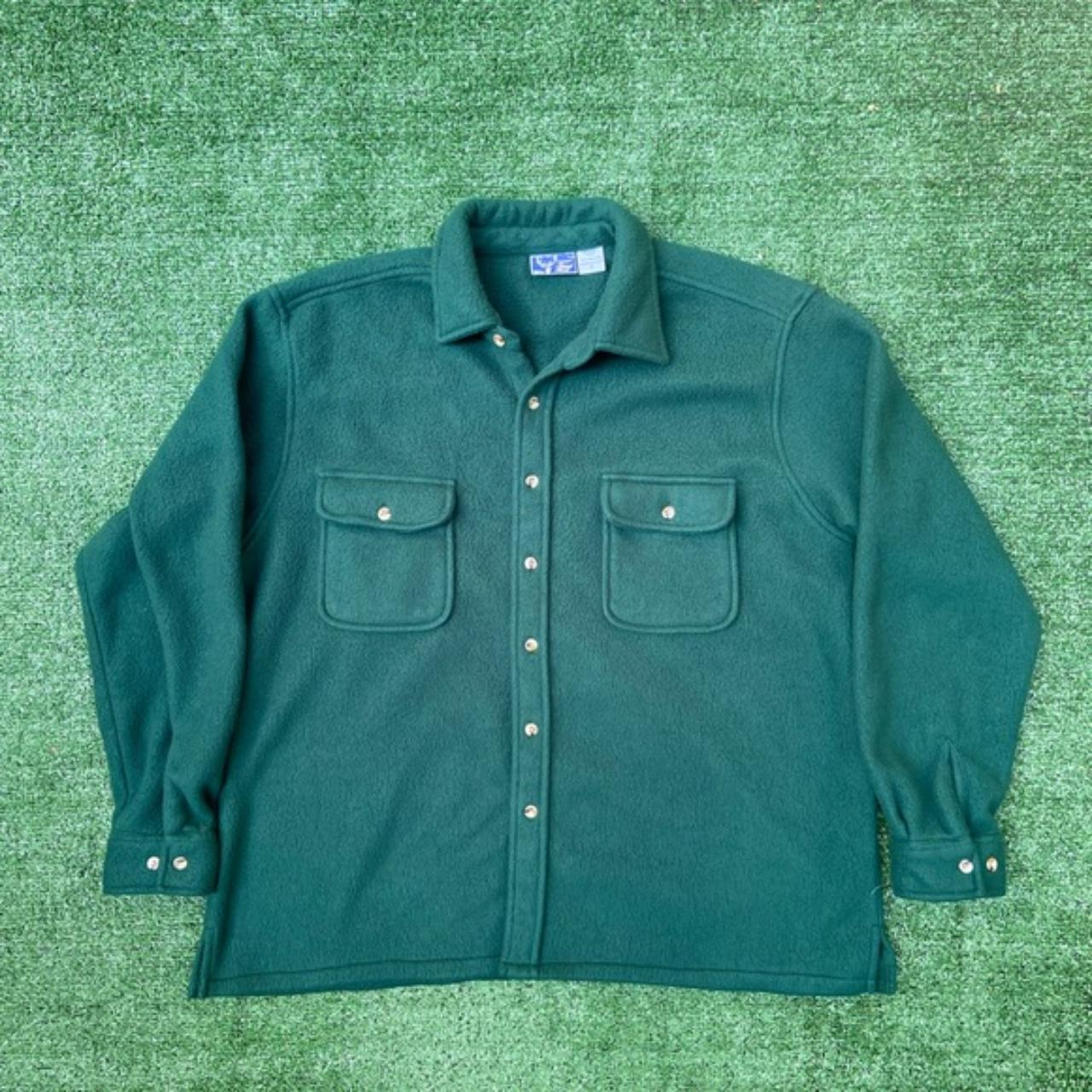 Vintage Stag Hill by Haband Fleece Button Shirt... - Depop