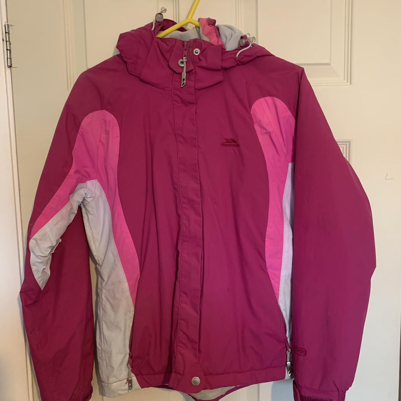 Pink women’s trespass coat. It is water proof and... - Depop