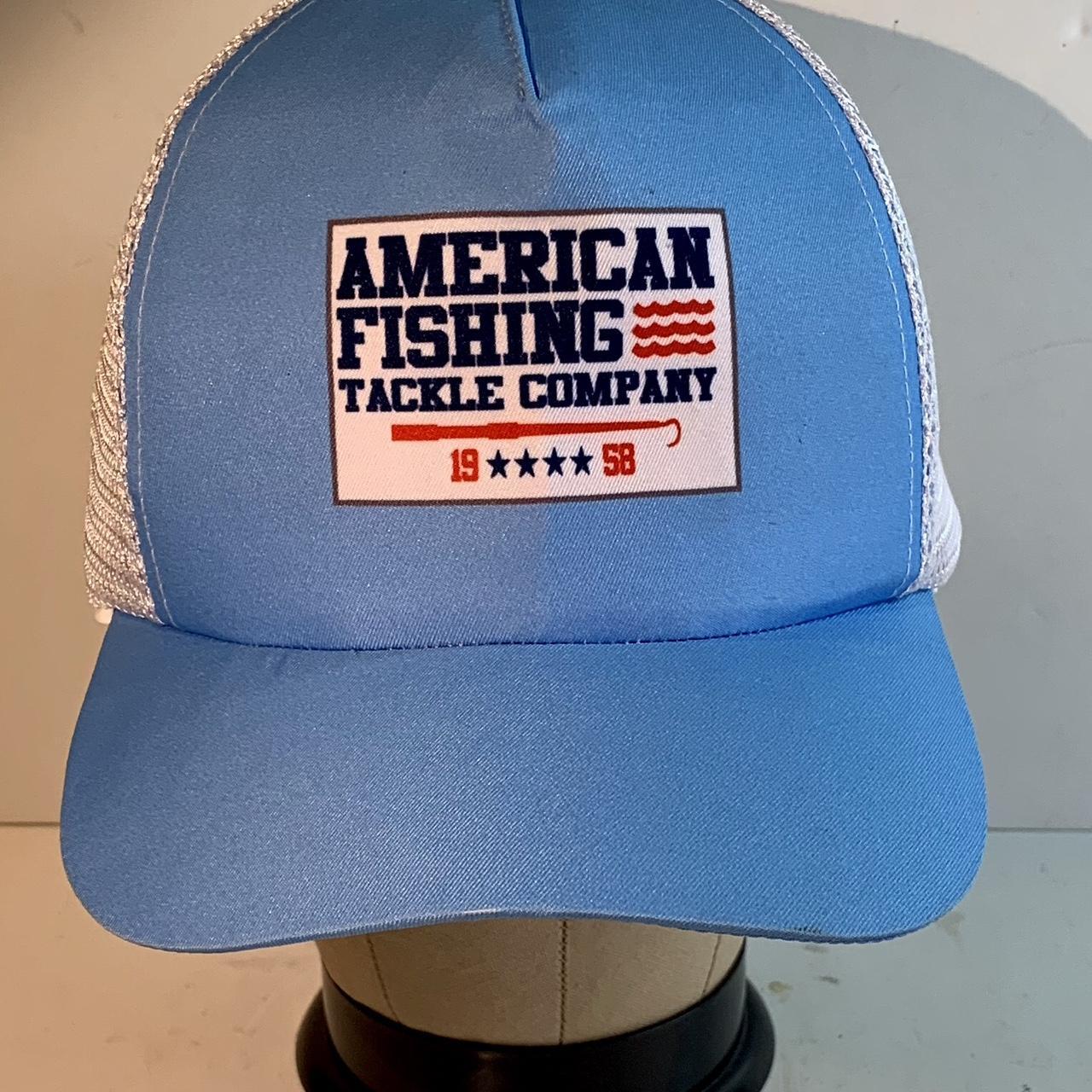 AFTCO American Fishing Tackle Co Mesh Snapback Trucker Hat Baseball Cap Blue