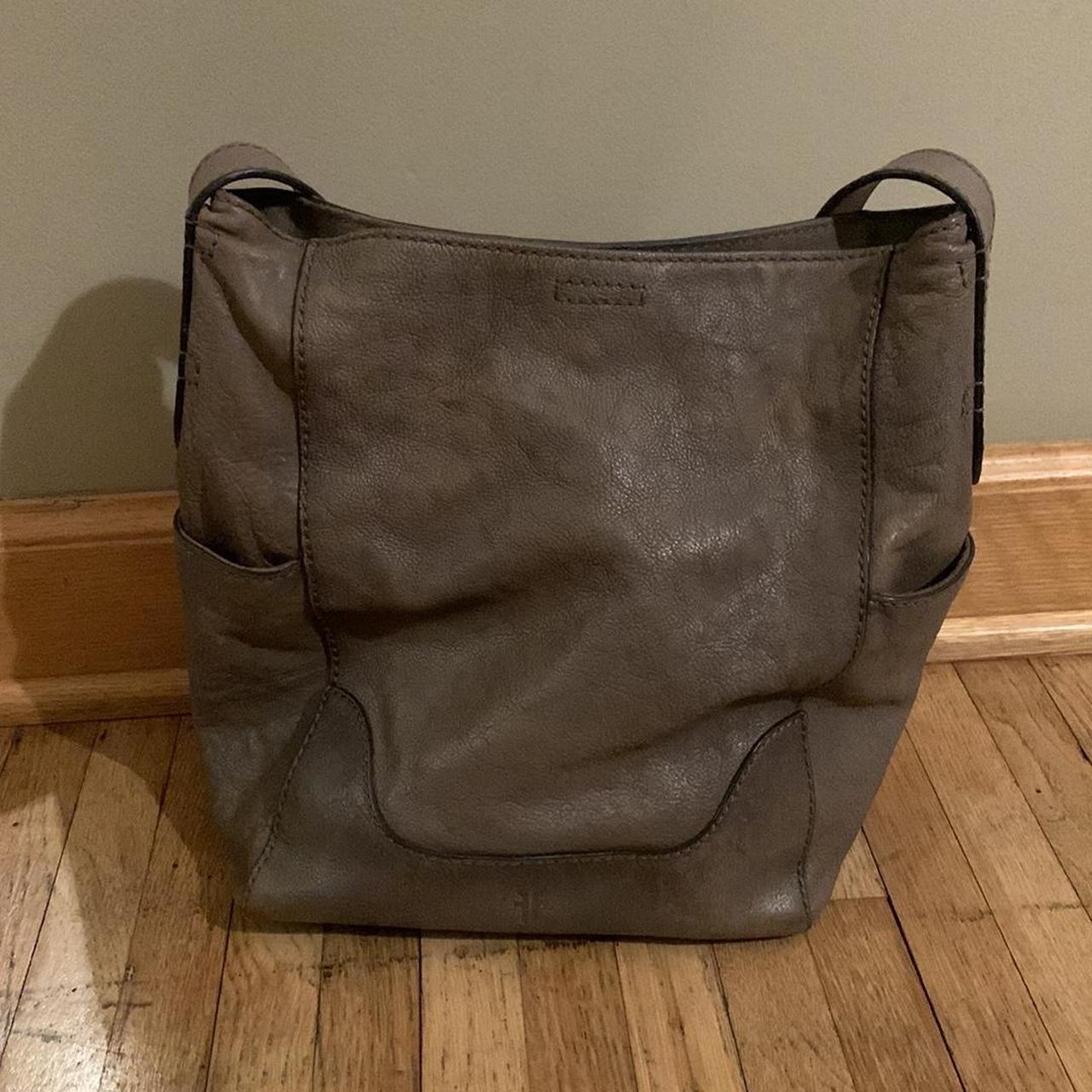 Frye leather side sales pocket hobo bag