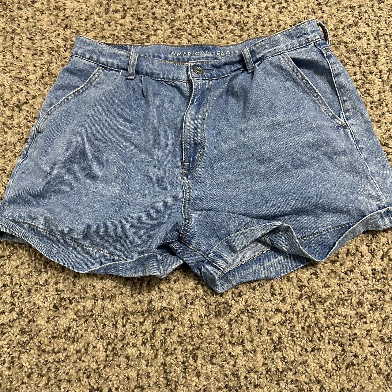 American Eagle Women's Blue Shorts Depop