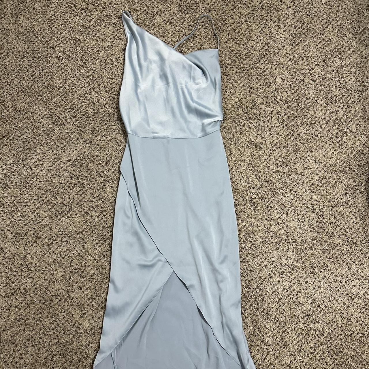 Long Asymmetrical silk dress - Depop