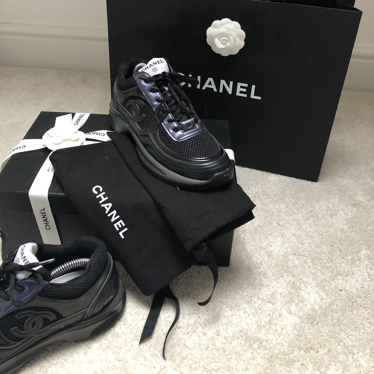 Black chanel sneakers womens online