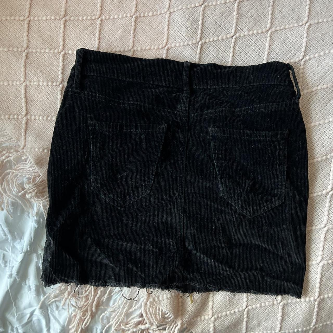 One Size Brandy Melville black corduroy mini skirt.... Depop