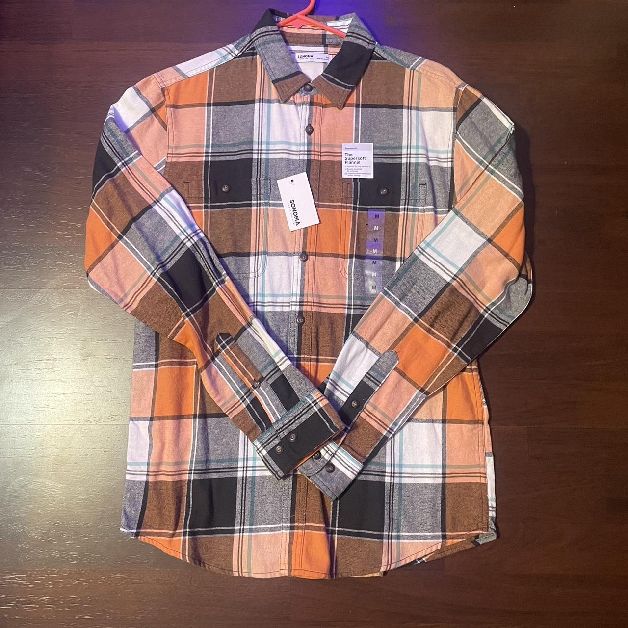 Sonoma orange flannel brand new,