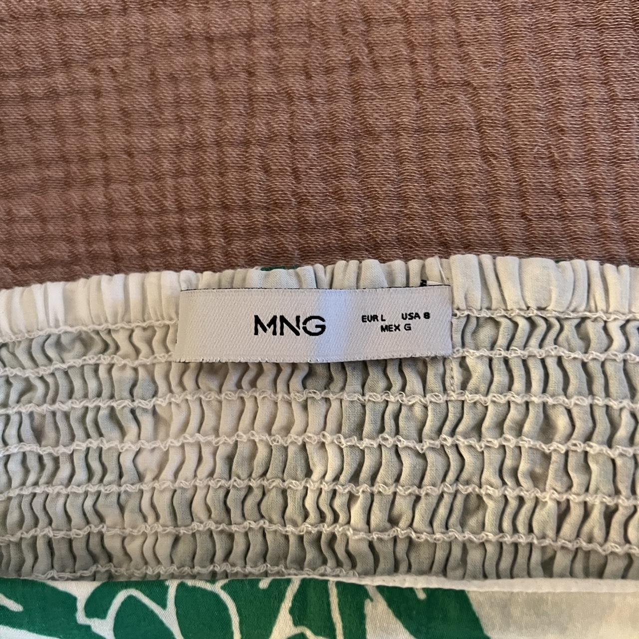 Mango Women's Green and Black Dress Depop