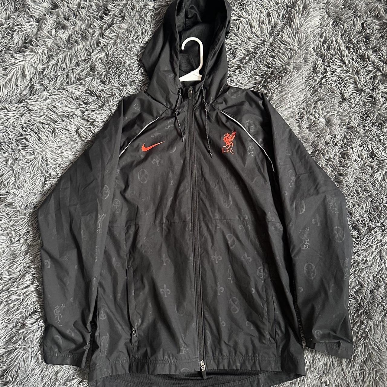 HUK Rain jacket Small stain on front - Depop