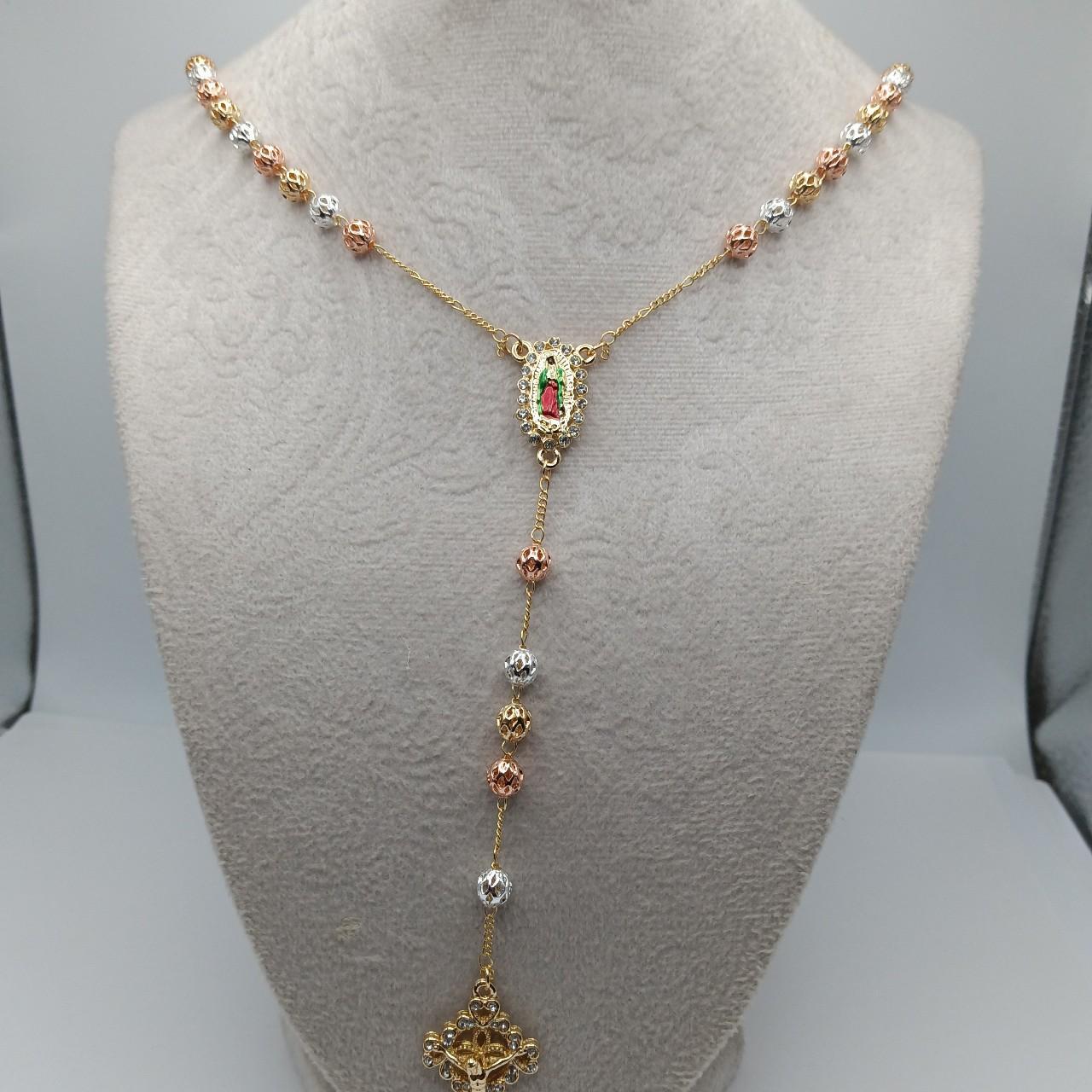 Rosario Madonna Di Guadalupe Perle Vetro 70 Cm | Vendita Online Su HOLYART - Foto 4