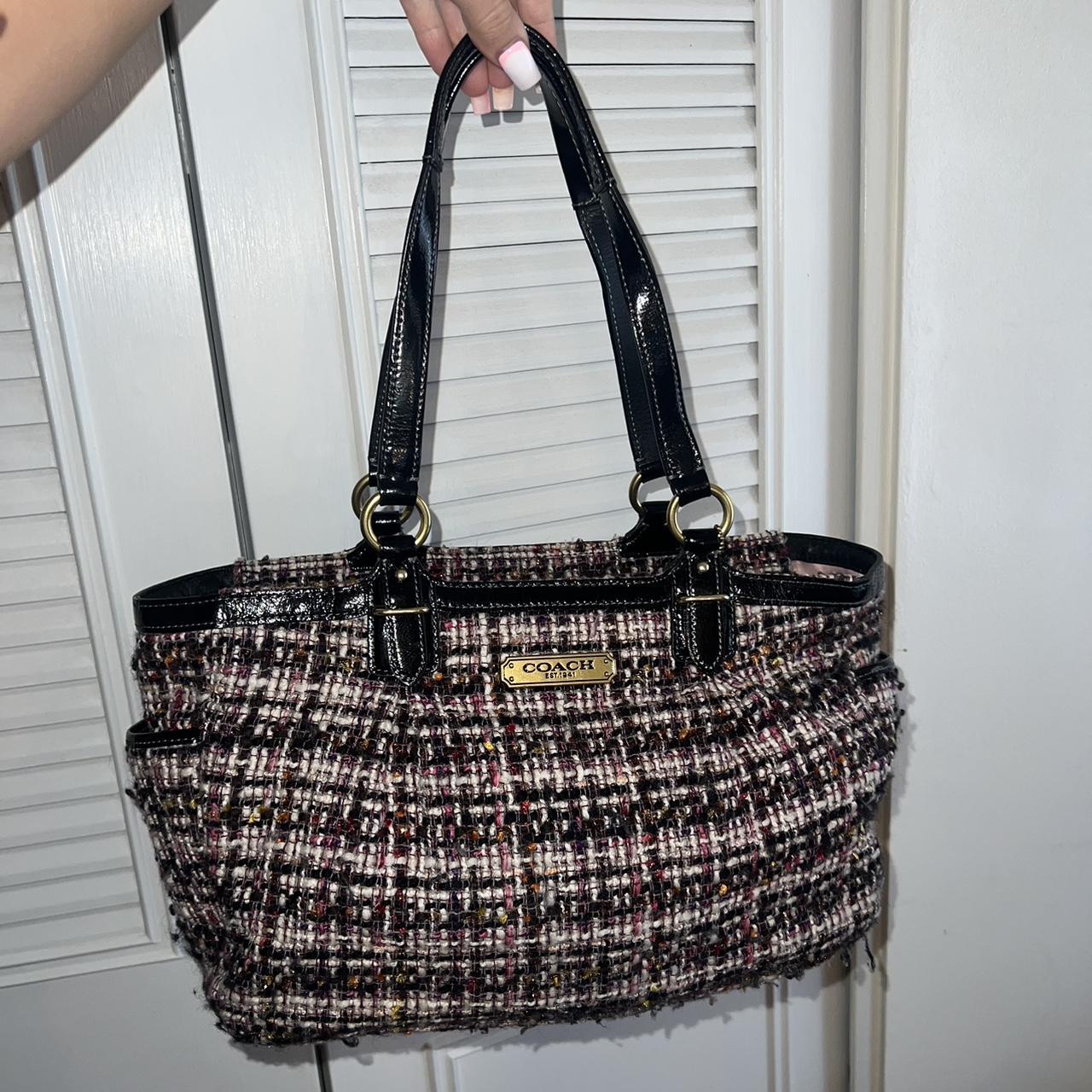 Coach plaid discount handbag