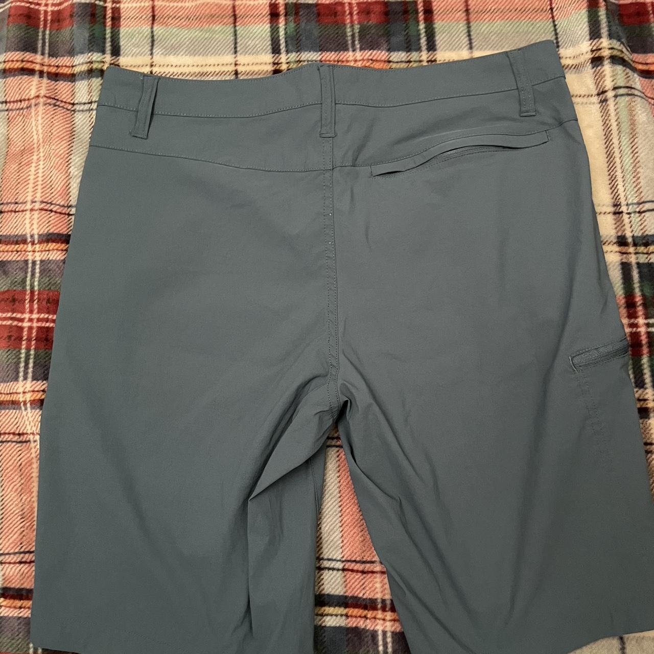 Weatherproof blue shorts with zipper pocket. Size is... - Depop