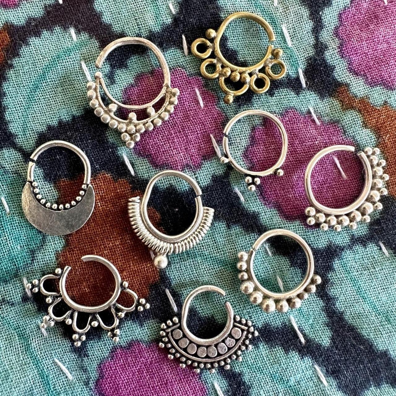 Assorted septum nose rings. Aside from the brass... - Depop