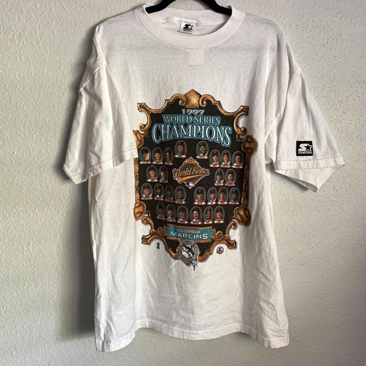 Florida marlins 1997 World Series Vintage Tee Fits - Depop