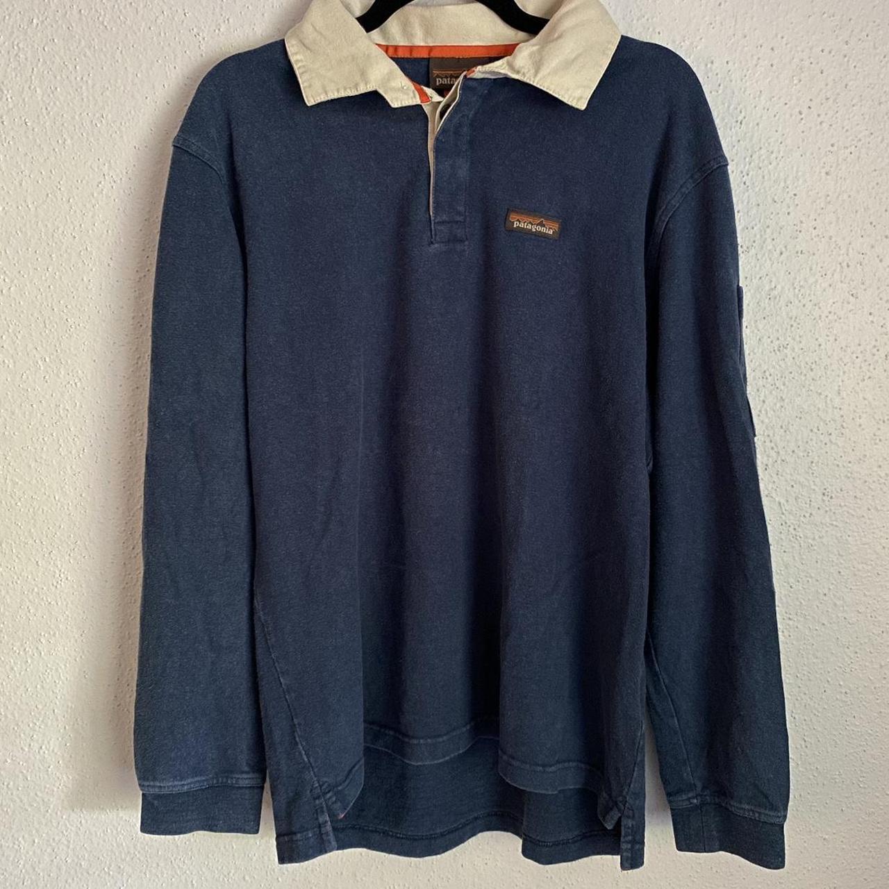 Patagonia Worn Wear Long Sleeve Polo Shirt -... - Depop