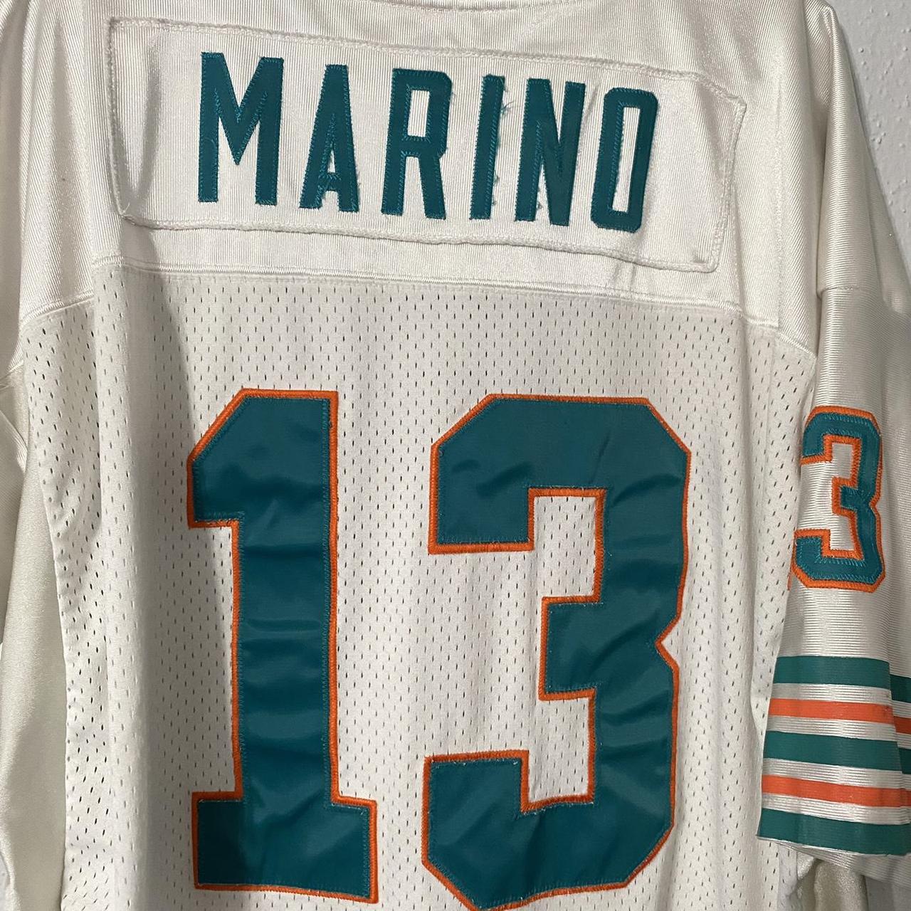 VTG WOMEN'S MIAMI DOLPHINS JERSEY White, green and - Depop