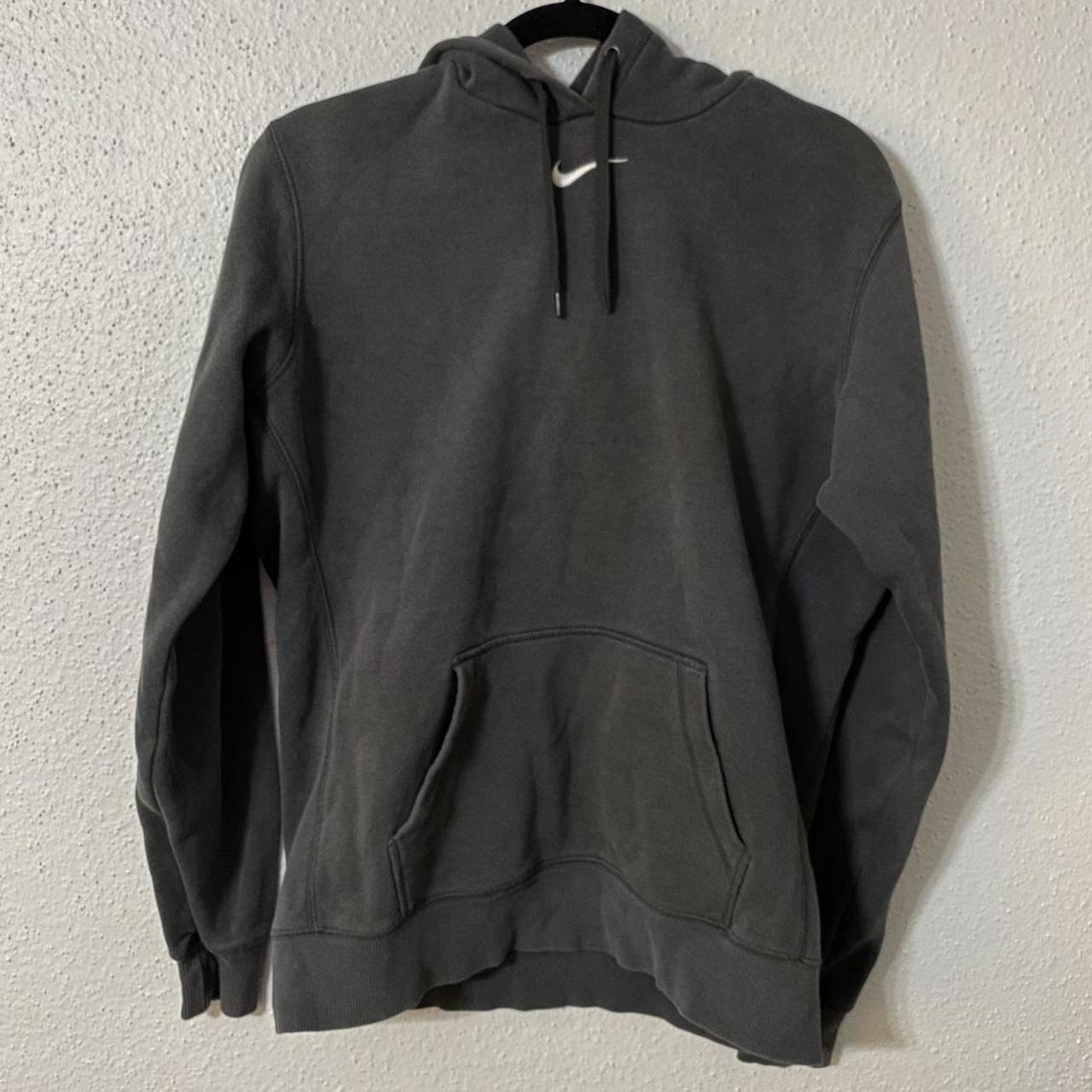 2000s Nike center swoosh streetwear hoodie - Black ... - Depop