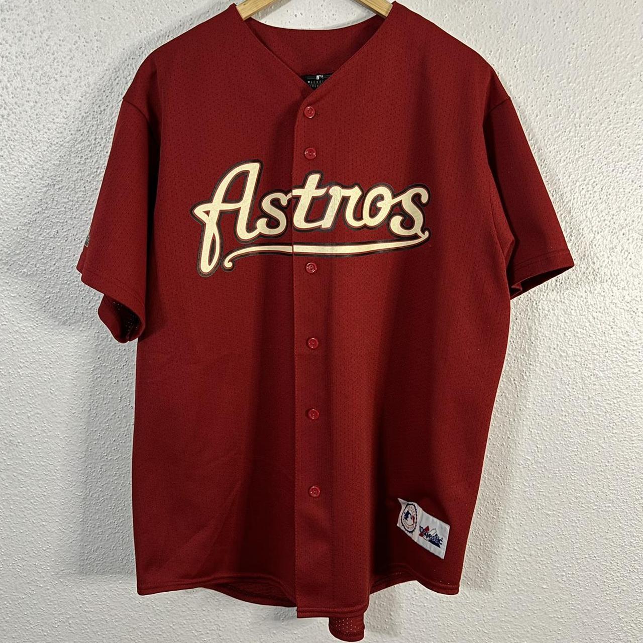 Vintage 80s Houston Astros Majestic Jersey - Brick... - Depop