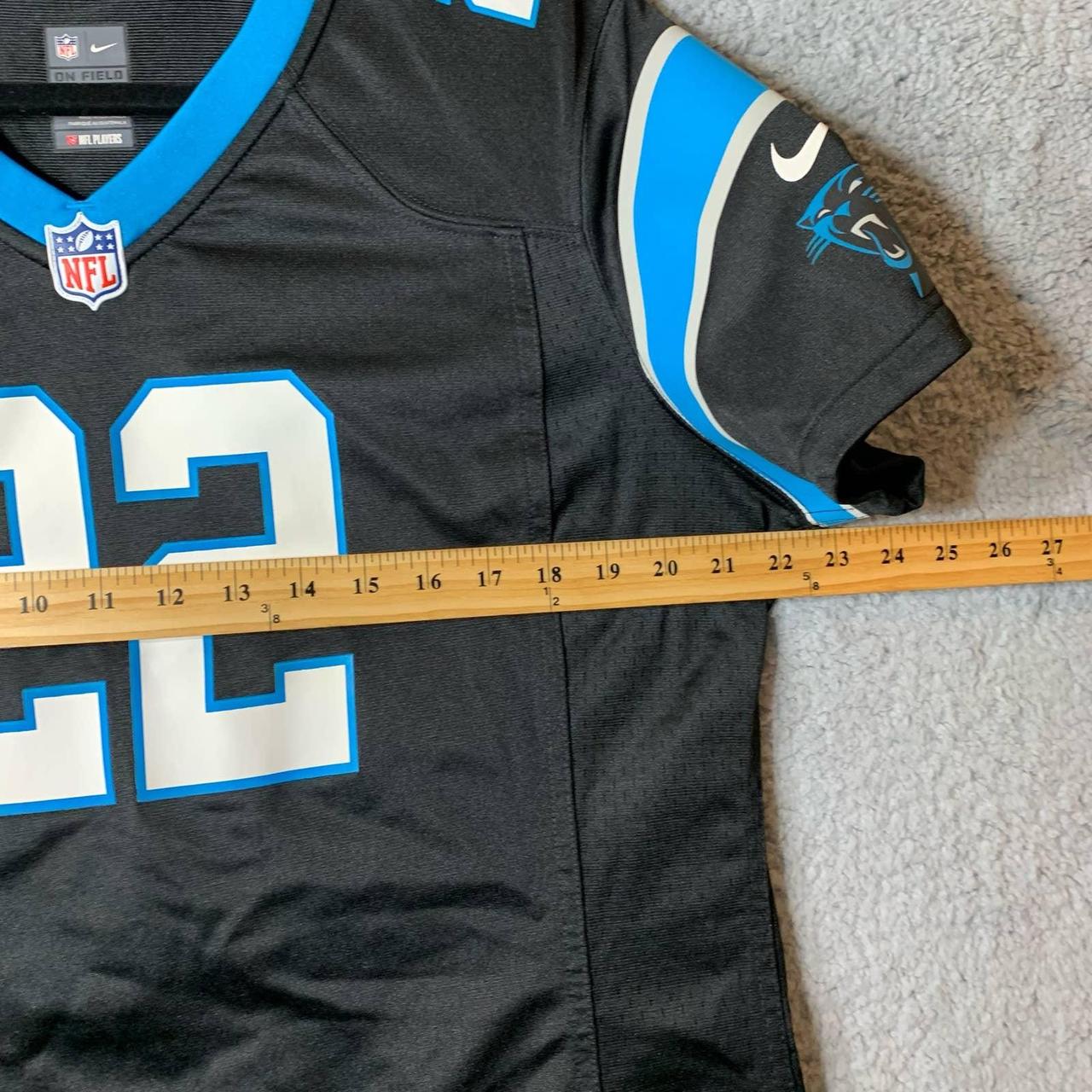 Carolina Panthers McCaffrey Jersey Womens XL Black - Depop