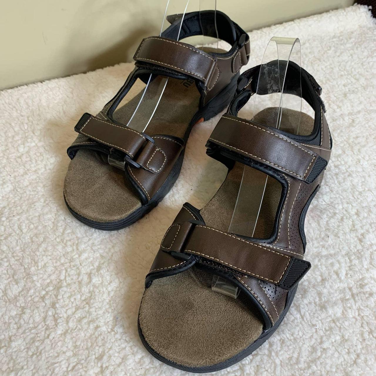 Khombu Sandals Men's Size 9 Brown Ankle Adjustable... - Depop