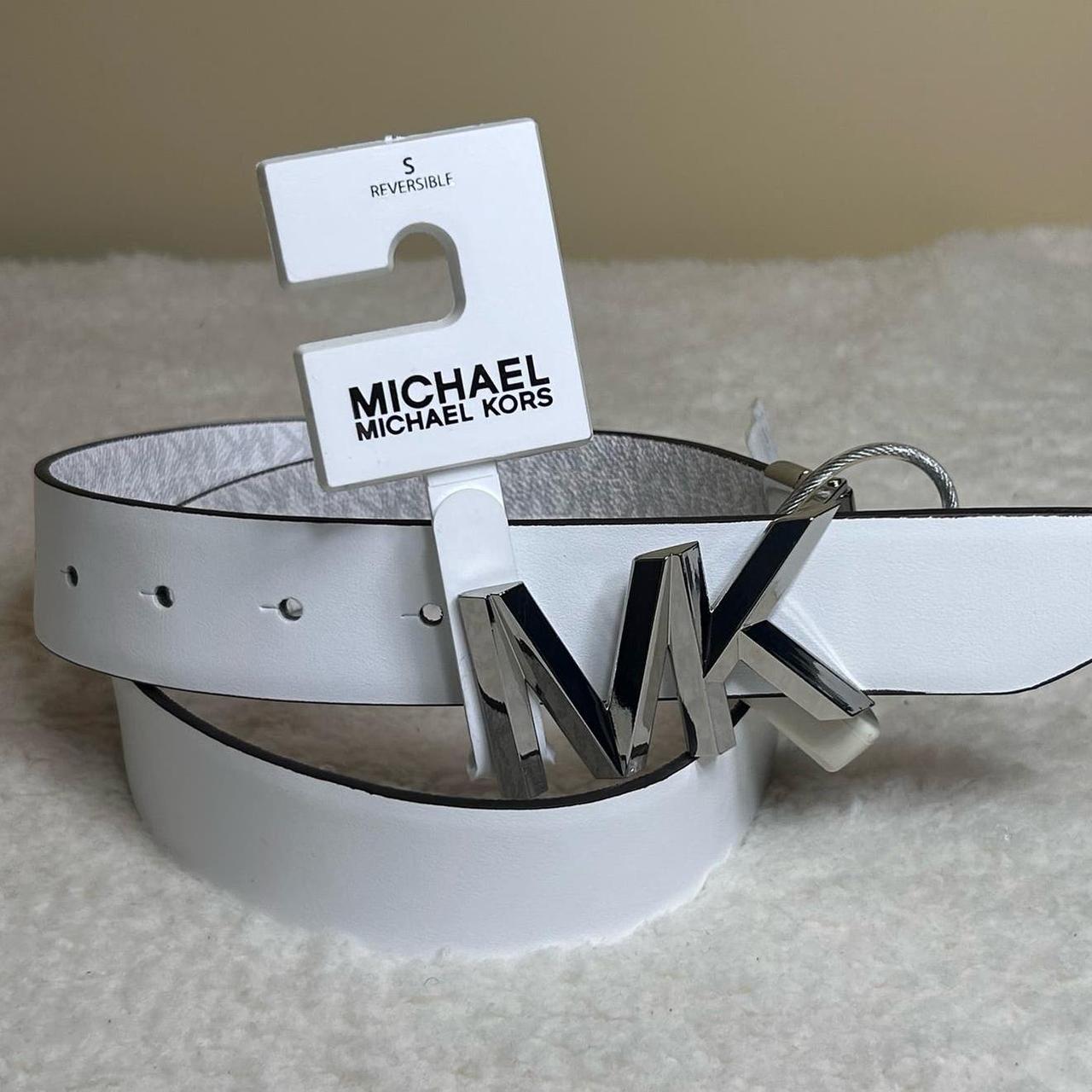 Michael kors belt on sale womens silver