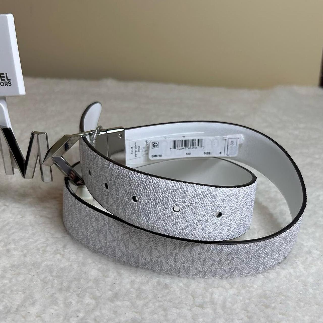 Michael kors deals belt womens grey