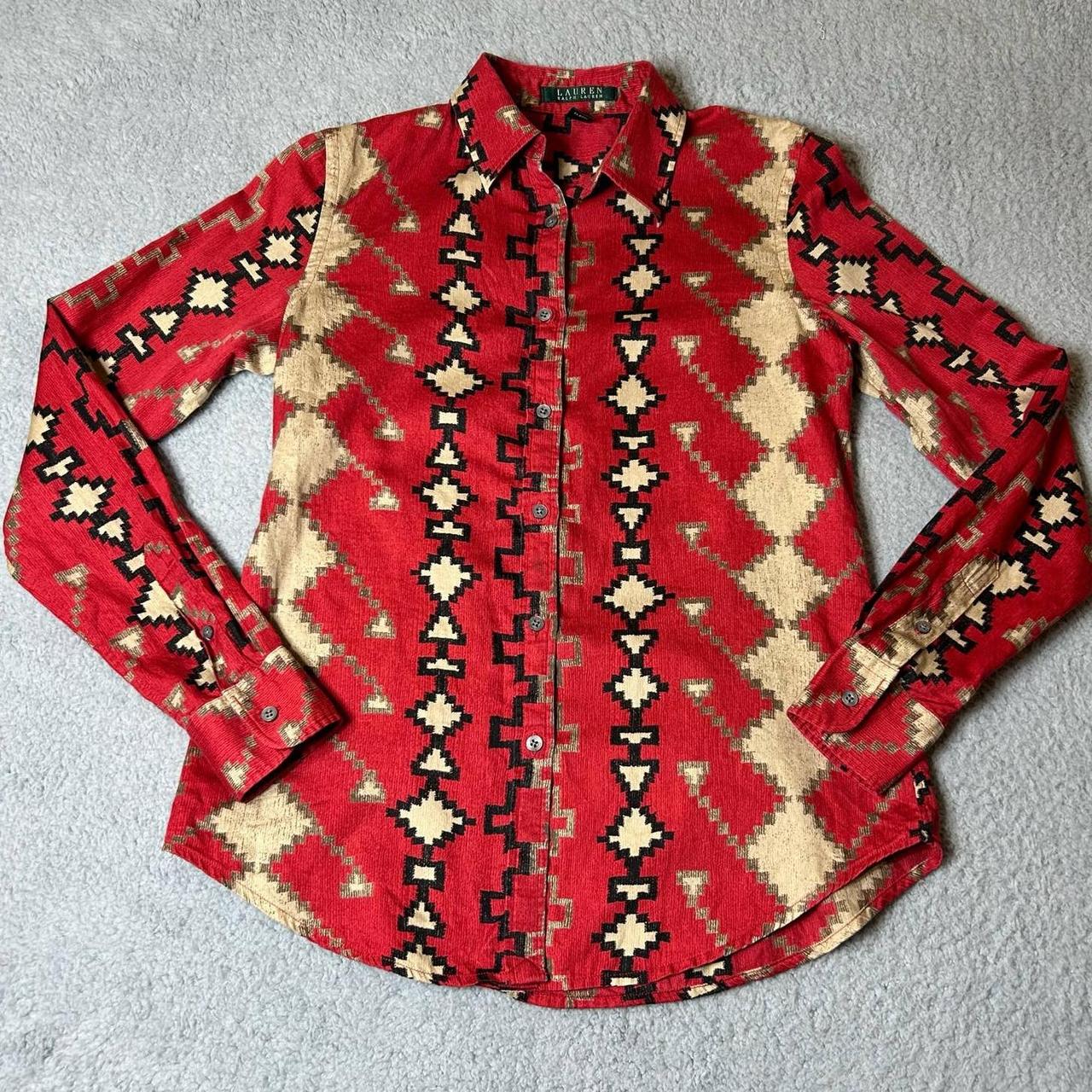 ralph lauren red blouse