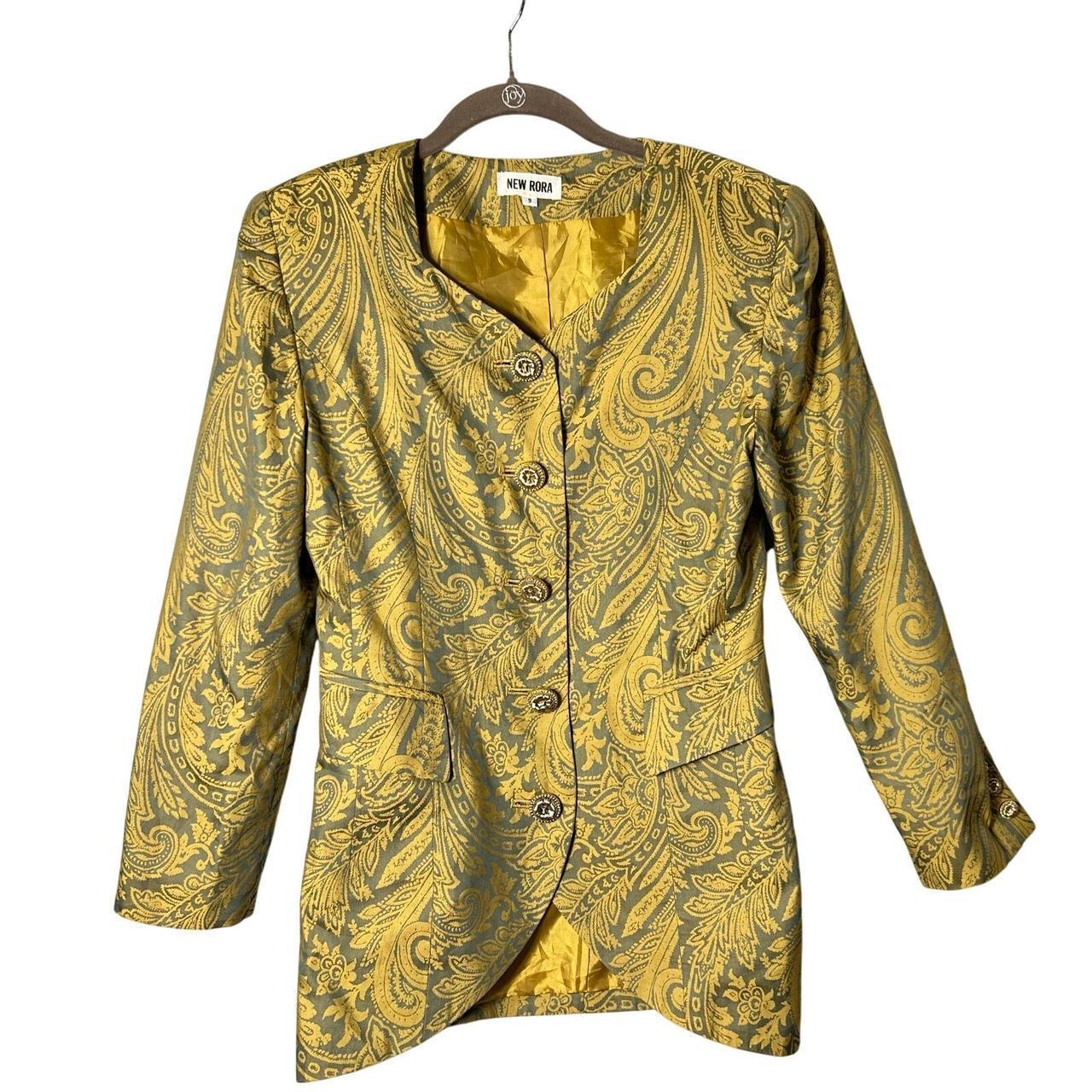Source Unknown Women's Tailored jacket - Yellow/G… - image 1