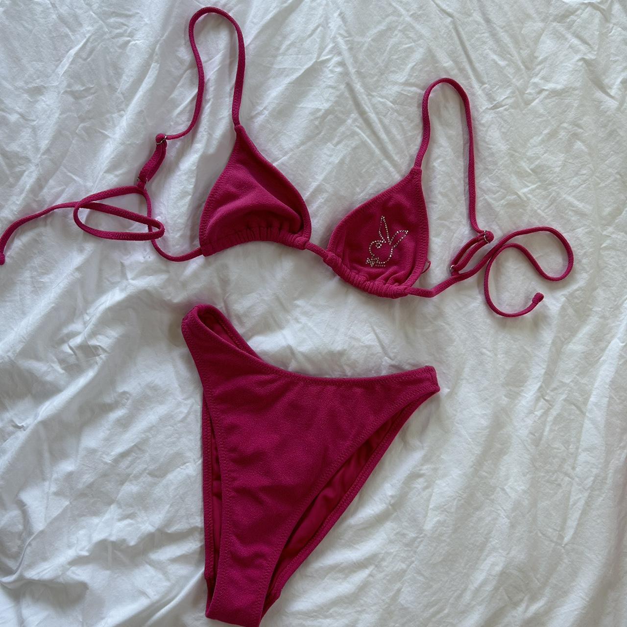 Playboy Women's Pink Bikinis-and-tankini-sets | Depop