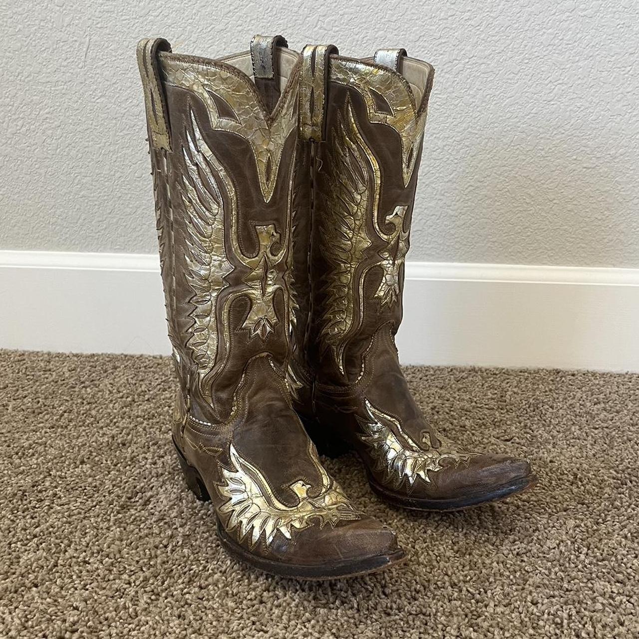 Vintage Gold Boots Old Gringo (Price | Depop