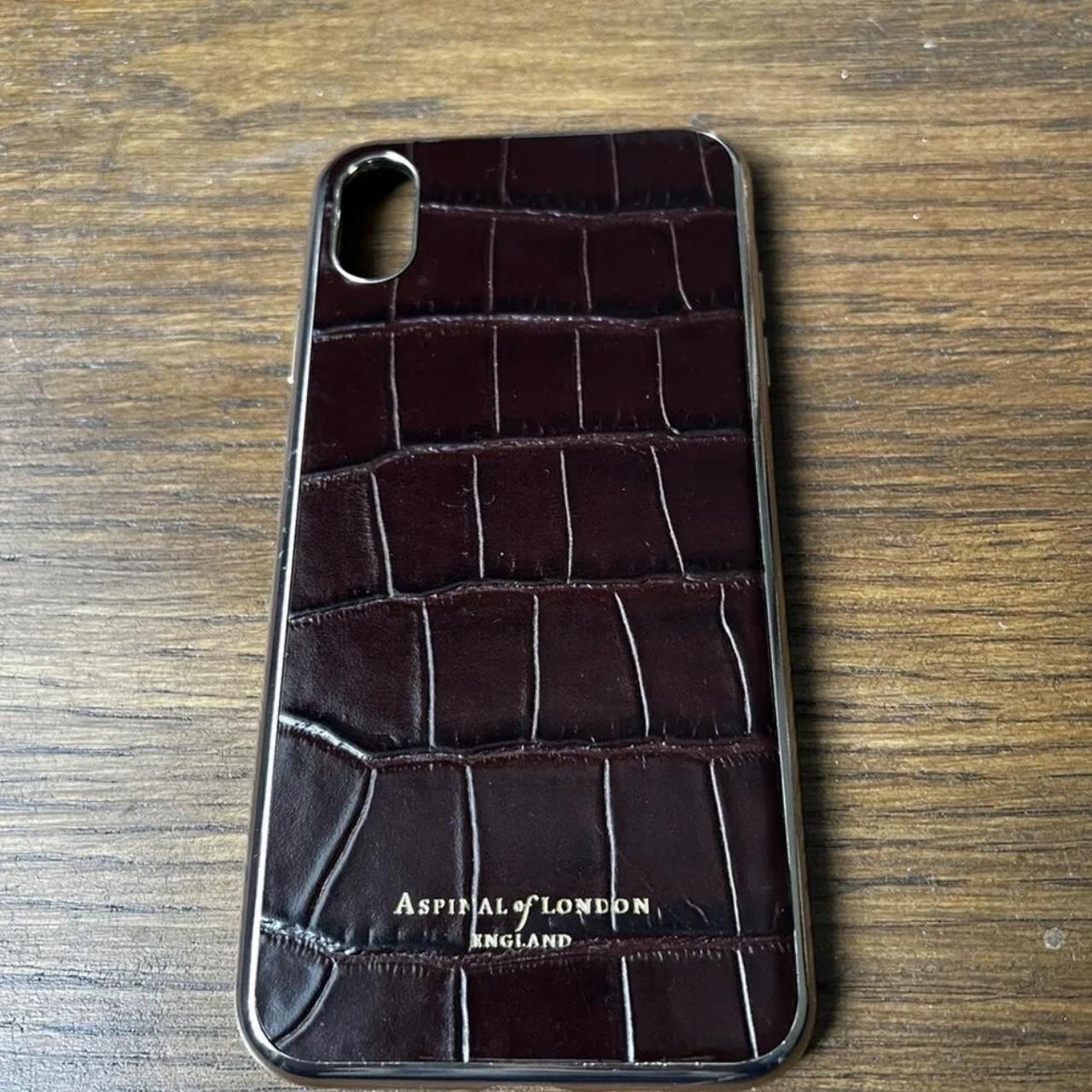 Aspinal Of London Brown Leather Phone Cover Case | Depop