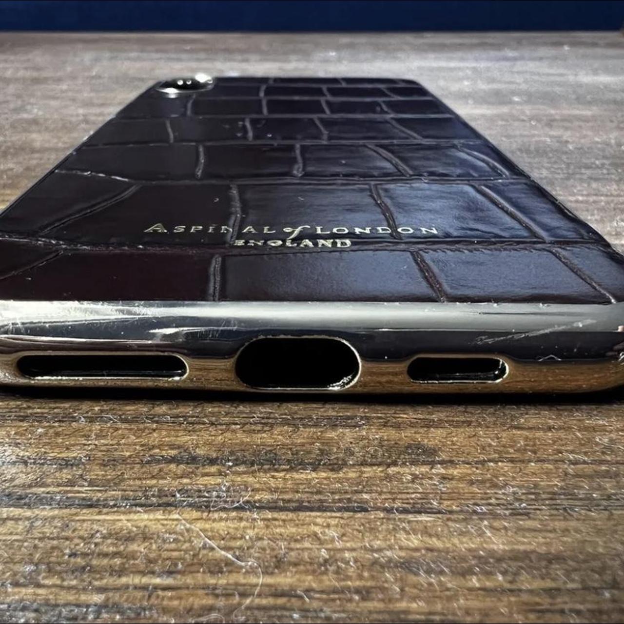 Aspinal Of London Brown Leather Phone Cover Case | Depop