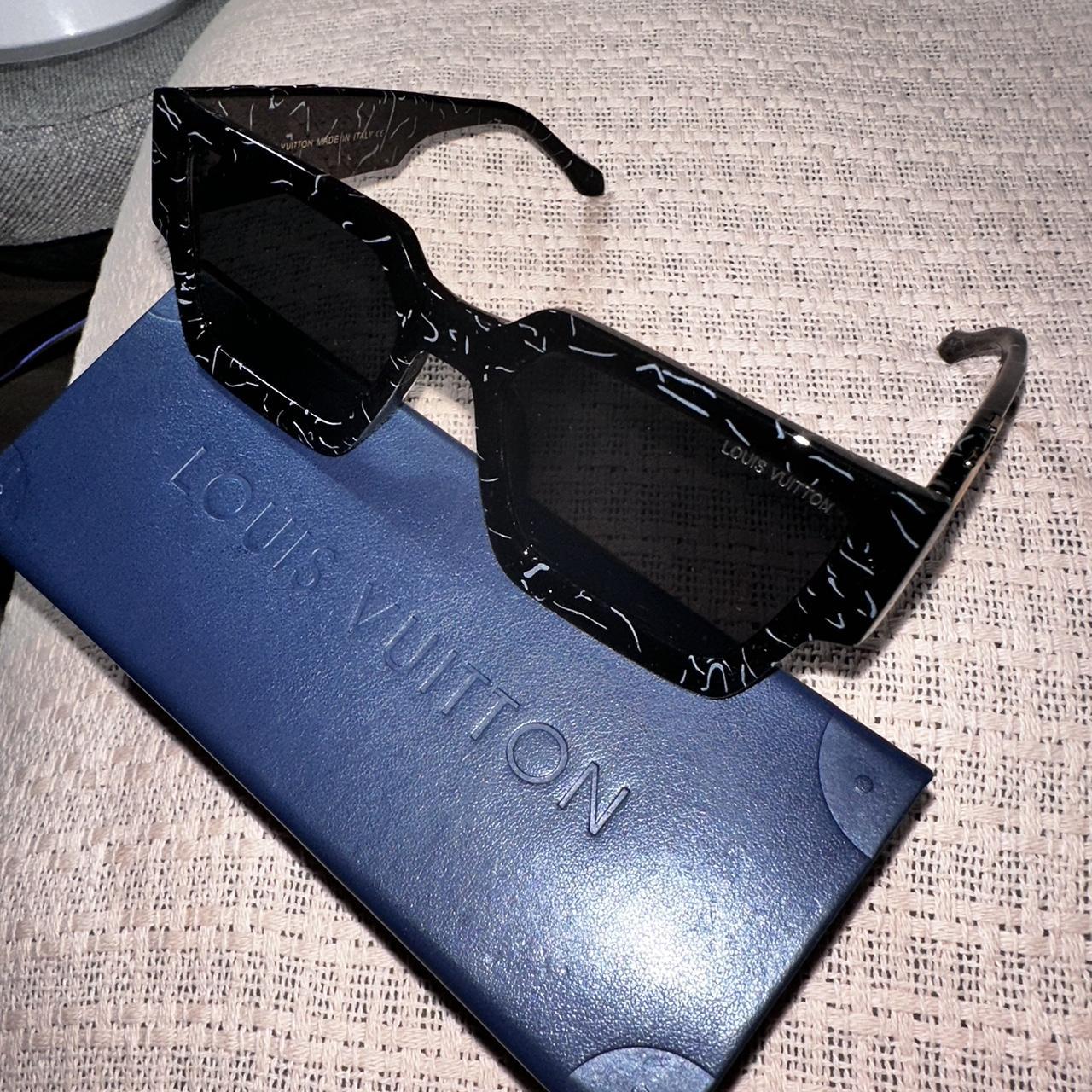Black Louis Vuitton Cyclone Glasses Y2k - Depop