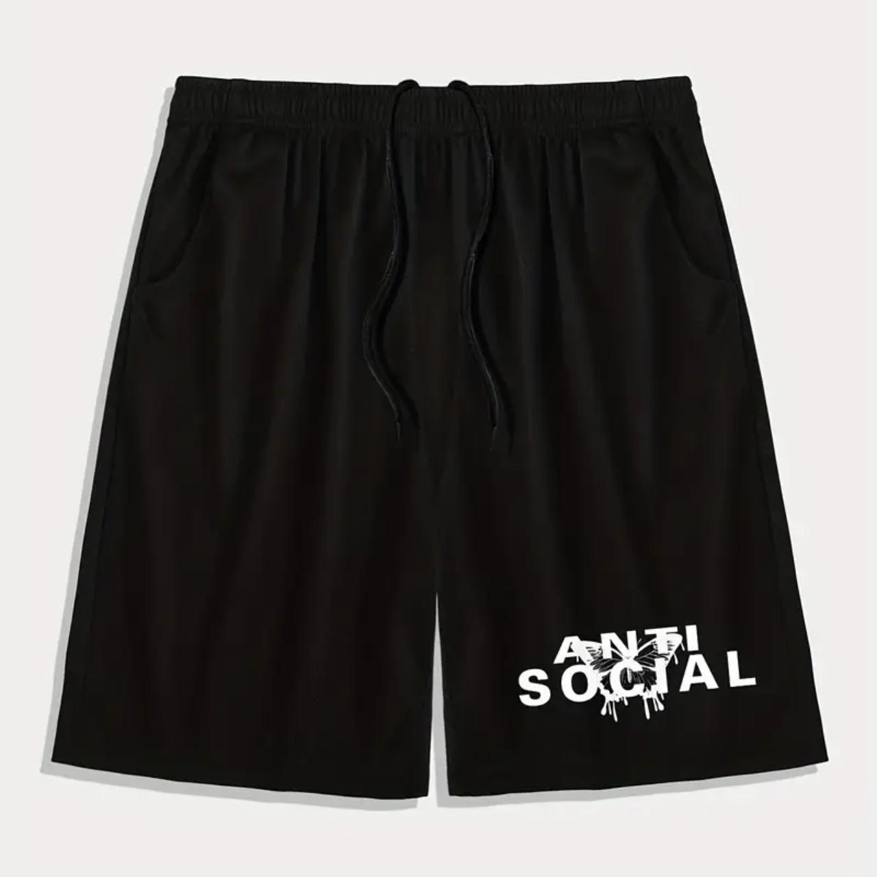 AntiSocial Black Shorts For Men. Sizes Available S... Depop