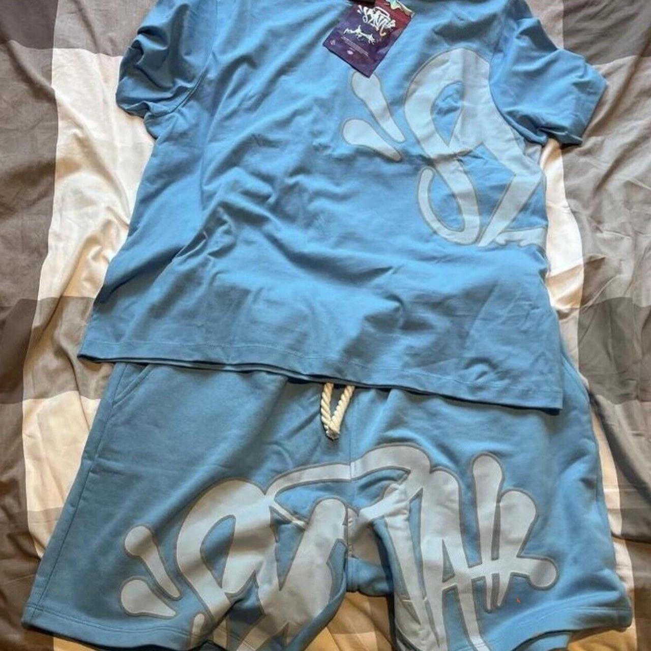 SYNAWORLD Tshirt And Shorts Set, Central Cee. Sizes... - Depop