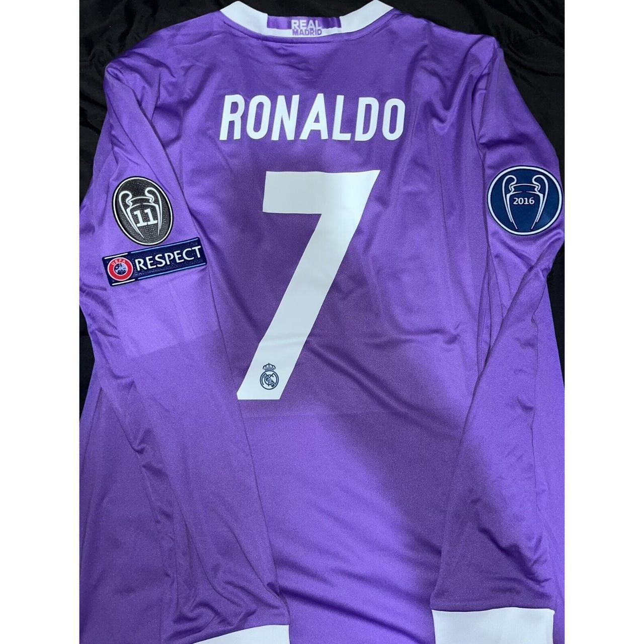 16/17 Real Madrid Ronaldo 7uefa UCL Final Away... - Depop