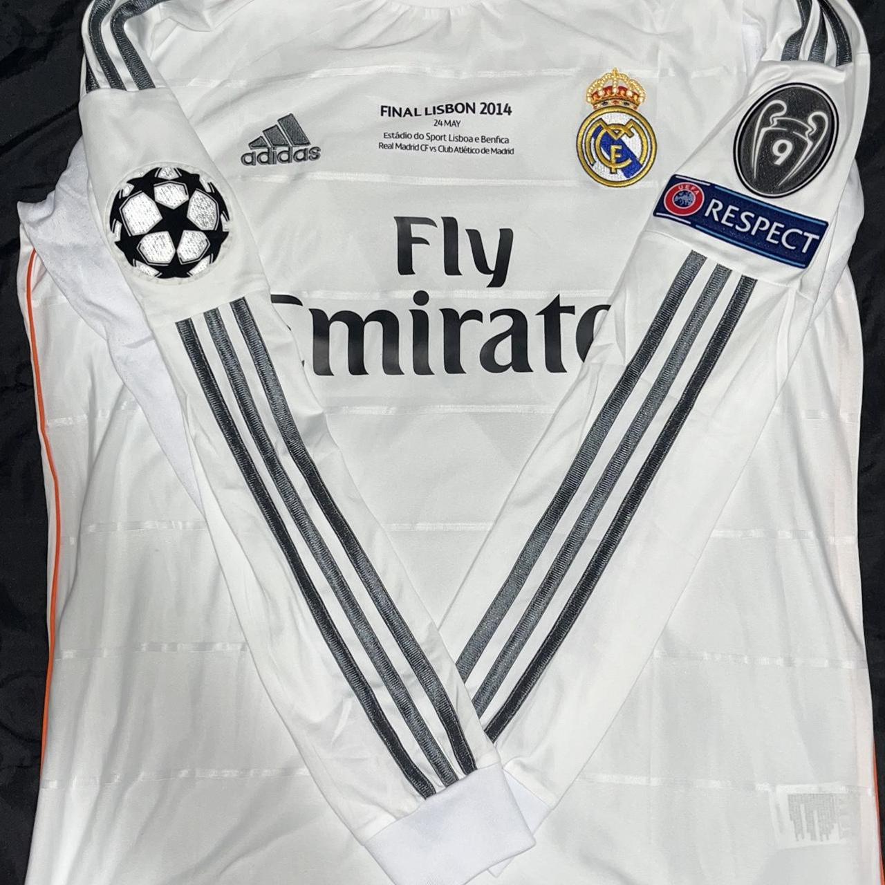 adidas real madrid 2013-14 orange classic third top - Depop