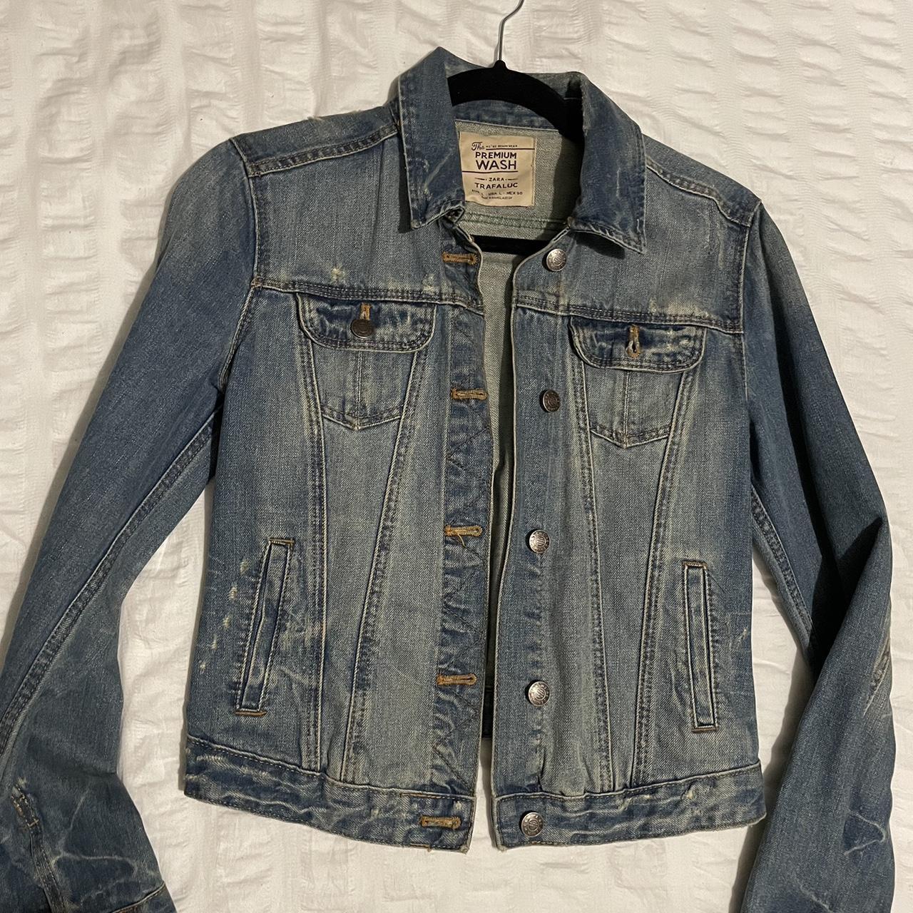 Zara Premium wash Denim jacket Only wore a few... - Depop