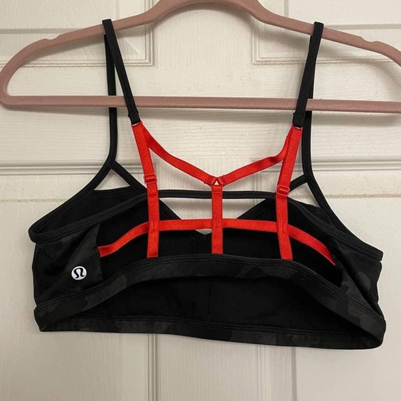 New - Lululemon Sports Bra, Color: Black/Red, Size