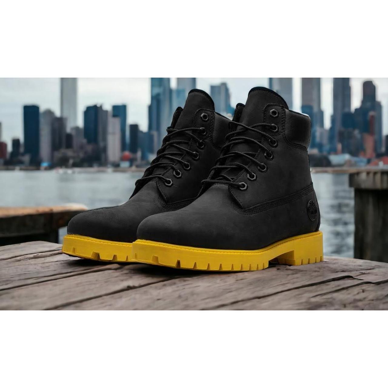 Black and best sale yellow timberland boots