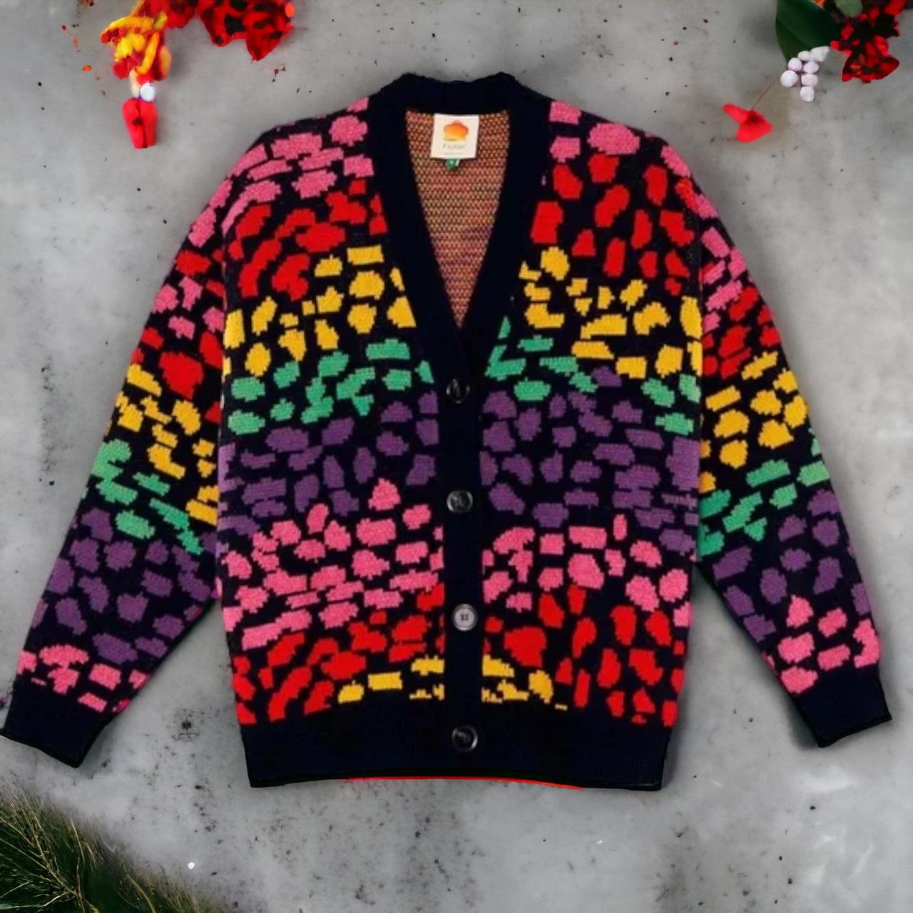 FARM Rio Size S Rainbow popular Leopards Cardigan NWT