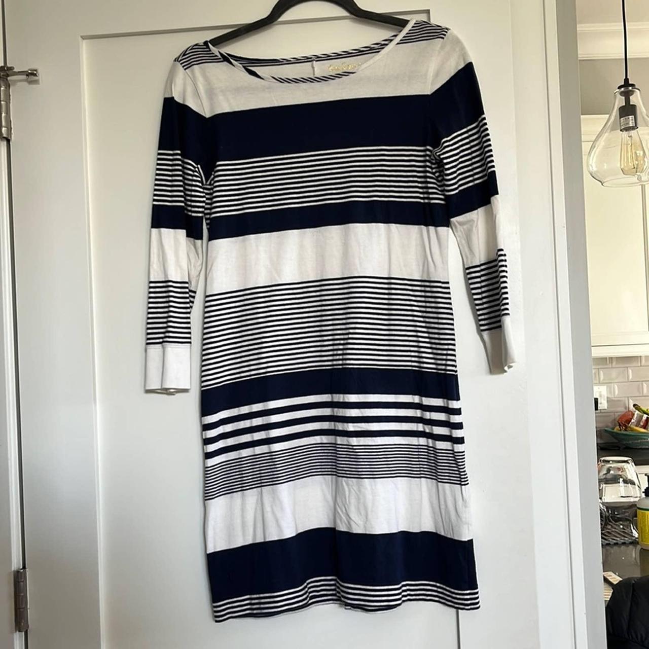 Lilly pulitzer blue hot sale striped dress