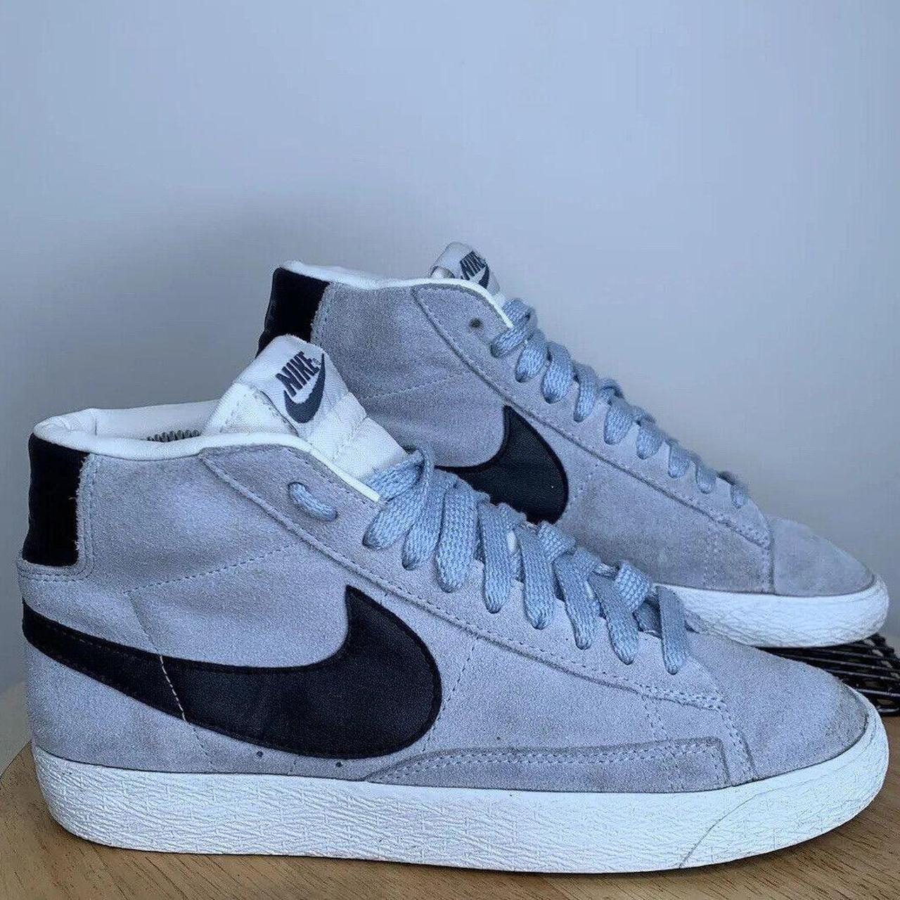 nike blazer grey suede mid trainers womens