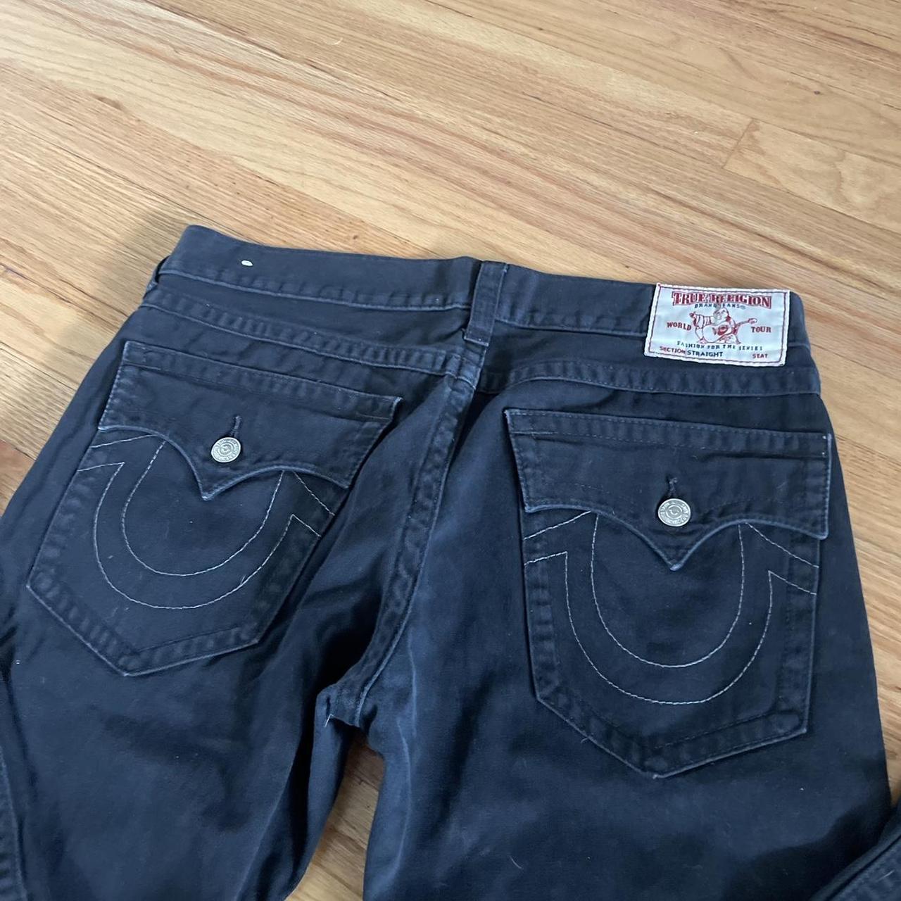 True Religion Men's Black Jeans | Depop