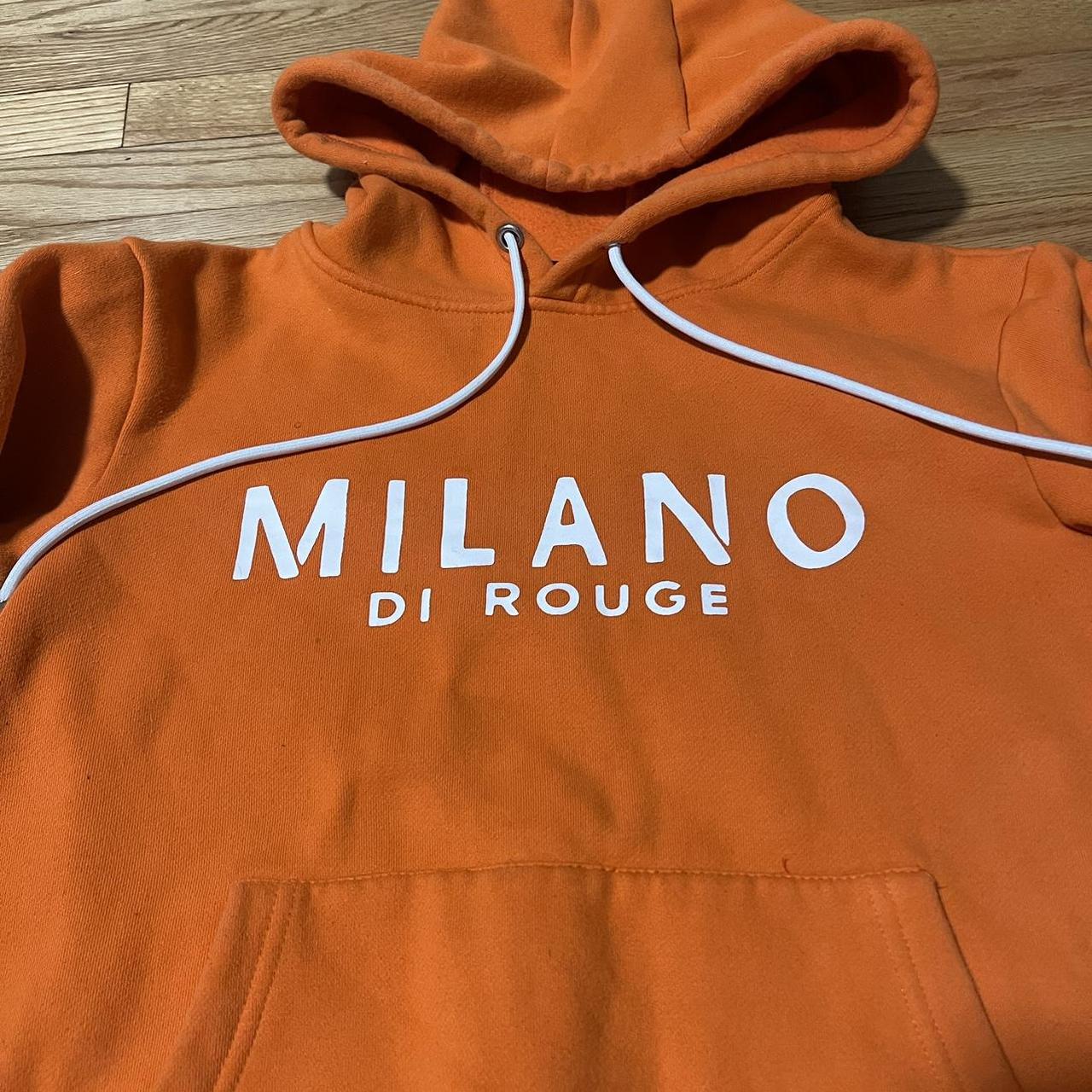 authentic milano di rouge hoodie size- L pit to pit: - Depop