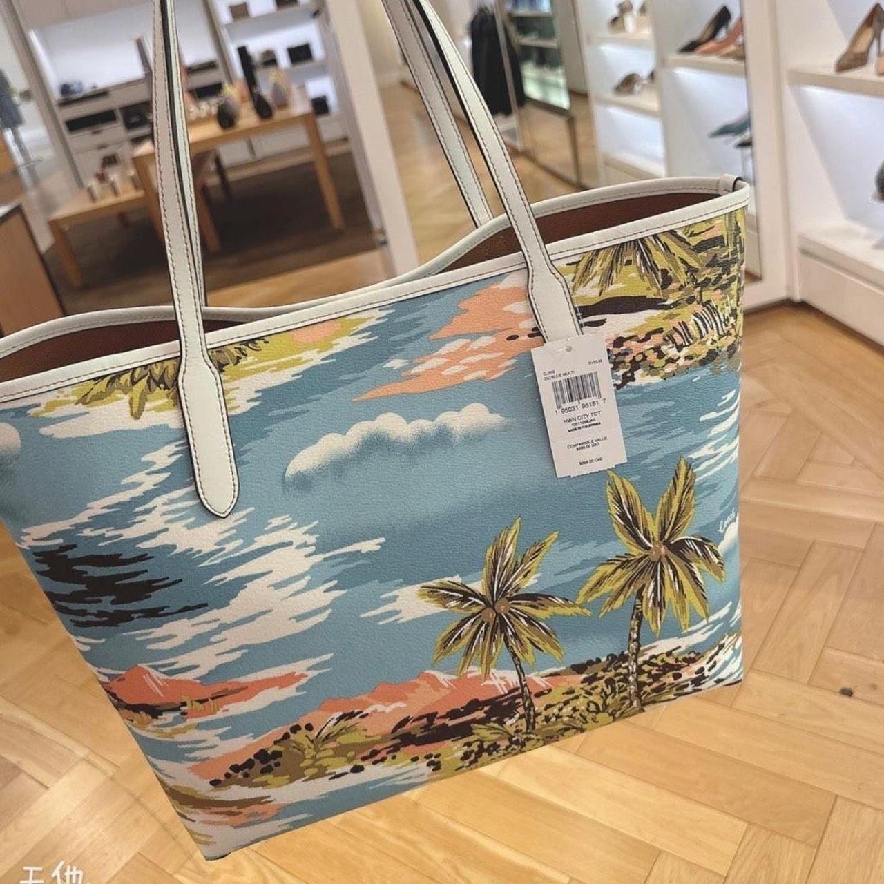 Coach Tote 38 with Hawaiian Print