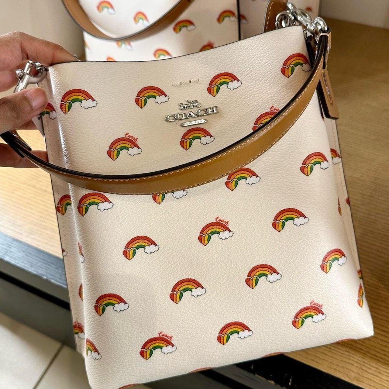 Coach Mollie Bucket Bag 22 with Rainbow Print