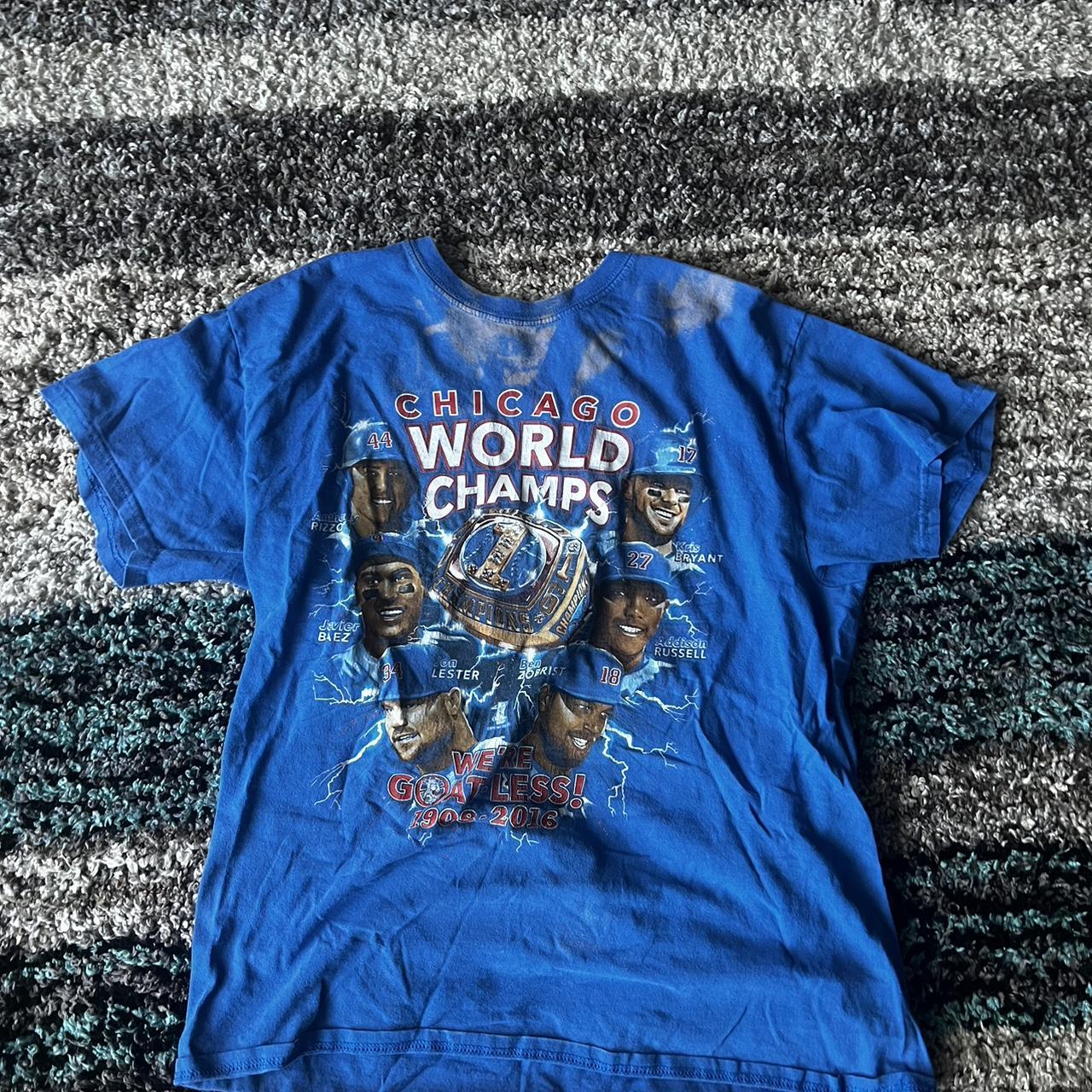 Chicago Cubs 2016 World Series Champions Bleached Shirt