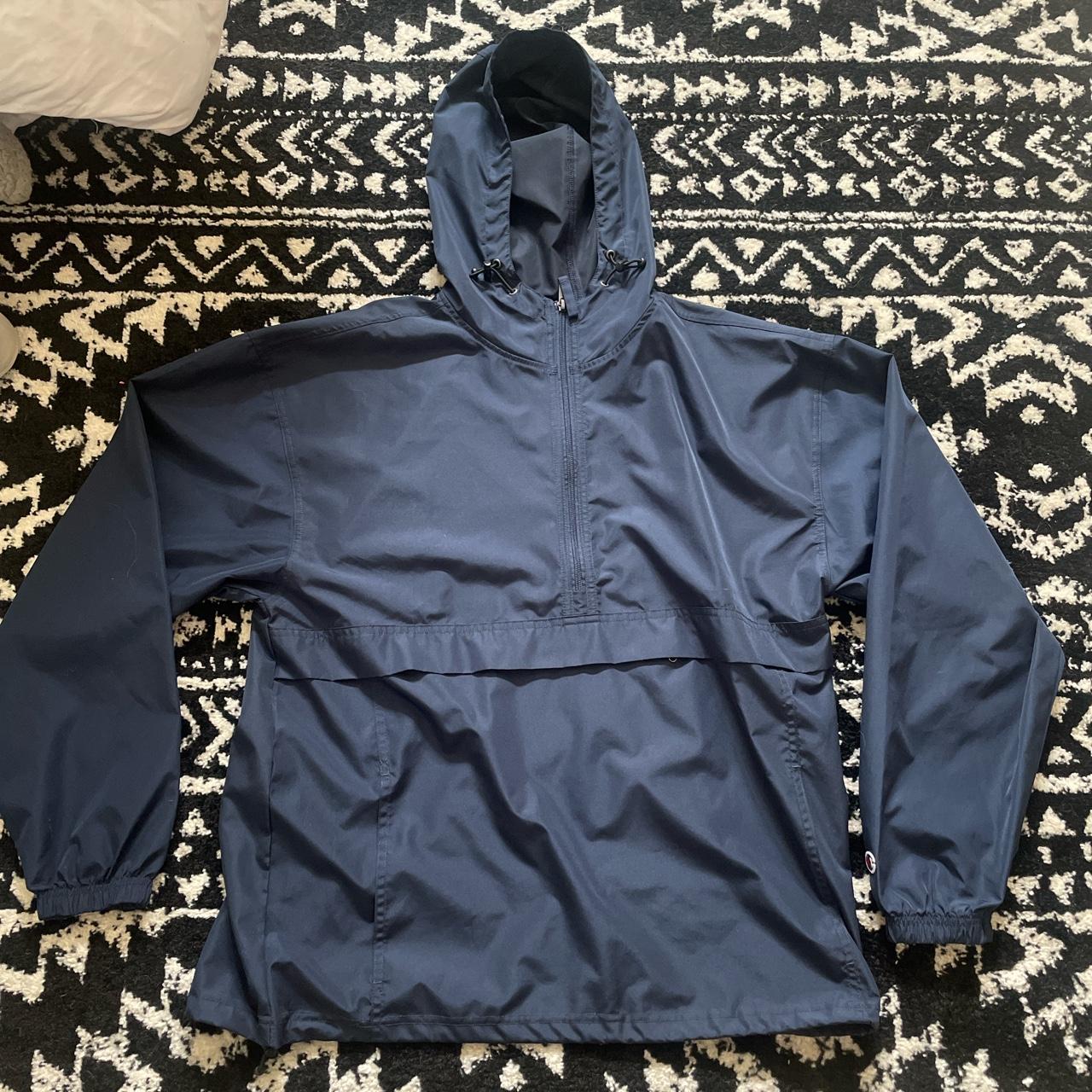 Champion windbreaker sale navy blue