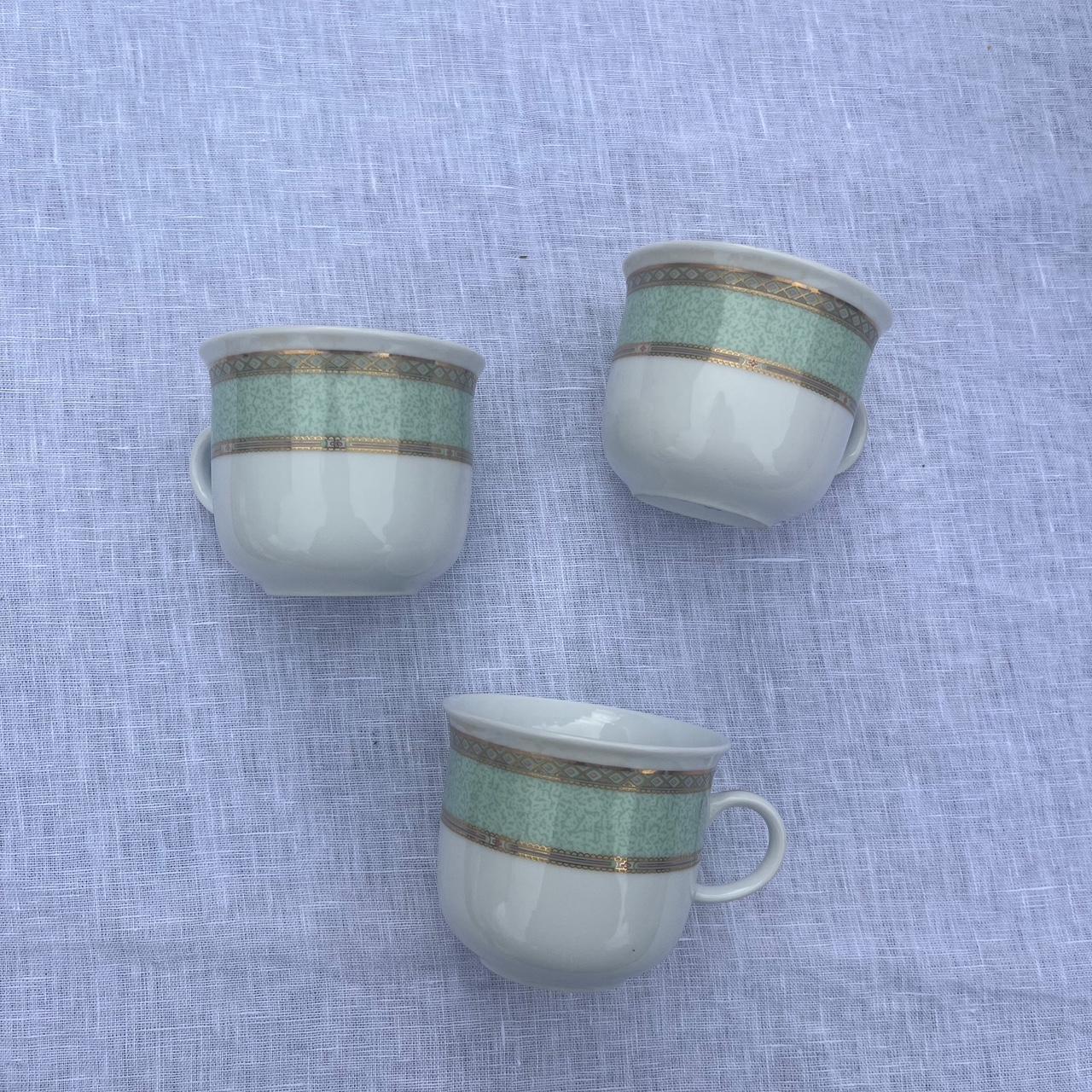 Vintage seafoam green and gold tea In Depop