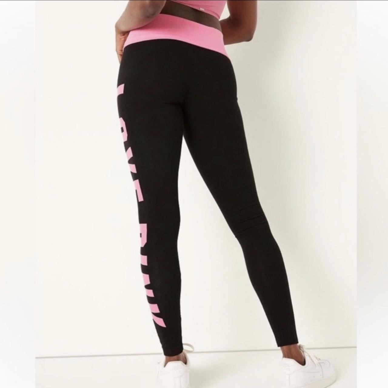 Buy Victoria's Secret PINK Heather Charcoal Cotton Foldover Flare Leggings  from the Next UK online shop